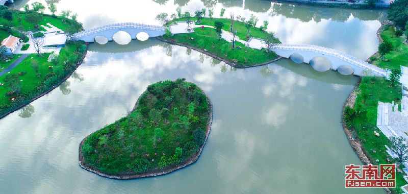 滨水生态景观 漳州龙文九十九湾湘桥湖露"芳容"-中国