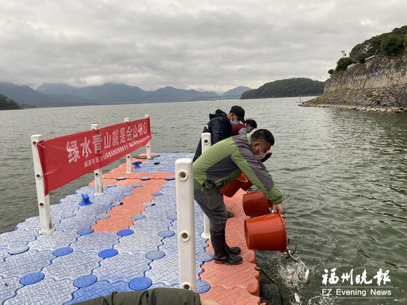 福清在东张水库开展增殖放流活动